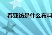 春亚纺是什么布料（春亚纺是什么面料）