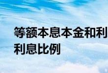 等额本息本金和利息占比图 等额本息本金和利息比例