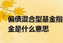 偏债混合型基金指数在哪可以看到 偏债型基金是什么意思