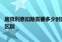 房贷利息扣除需要多少时间 房贷本额等金和本额等息有什么区别