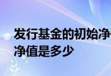 发行基金的初始净值是多少 发行基金的初始净值是多少