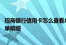 招商银行信用卡怎么查看总账单 怎么查看招商银行信用卡账单明细