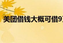 美团借钱大概可借9万（美团借钱上征信吗）