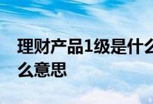 理财产品1级是什么意思 理财金账户1类是什么意思