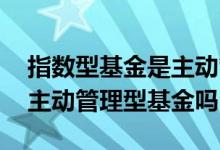 指数型基金是主动管理基金吗 指数基金属于主动管理型基金吗