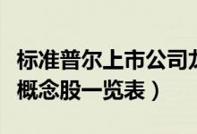 标准普尔上市公司龙头股票有哪些（标准普尔概念股一览表）
