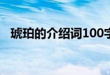 琥珀的介绍词100字（琥珀的介绍和形成）