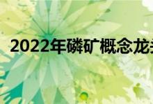 2022年磷矿概念龙头股大全1分钟教你看懂