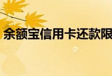 余额宝信用卡还款限额（余额宝信用卡还款）