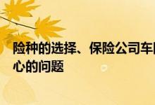 险种的选择、保险公司车险报价和理赔服务，是投保者最关心的问题