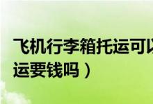 飞机行李箱托运可以带零食吗（飞机行李箱托运要钱吗）