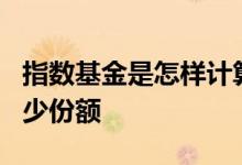 指数基金是怎样计算份额的 指数基金1手是多少份额