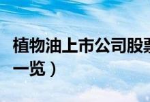 植物油上市公司股票有哪些（相关植物油龙头一览）