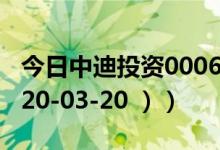 今日中迪投资000609股票行情是多少（（2020-03-20 ））