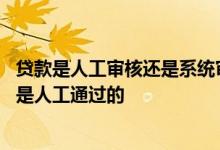贷款是人工审核还是系统审核 银行信用贷款是系统审核的还是人工通过的