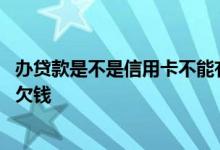 办贷款是不是信用卡不能有欠款 办理贷款是不是信用卡不能欠钱
