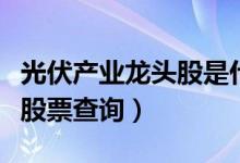 光伏产业龙头股是什么（和光伏产业相关龙头股票查询）