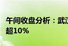 午间收盘分析：武汉光谷概念报涨华中数控涨超10%