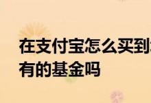 在支付宝怎么买到场内基金 场内可以买到所有的基金吗