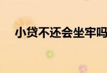 小贷不还会坐牢吗（小贷不还会怎么样）