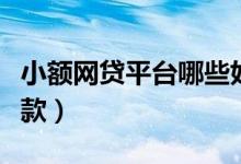 小额网贷平台哪些好下款（网贷平台哪些好下款）