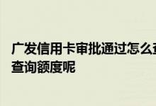 广发信用卡审批通过怎么查询额度 广发信用卡申请通过怎么查询额度呢