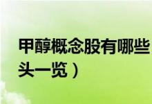 甲醇概念股有哪些（2022年甲醇上市公司龙头一览）