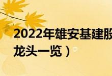 2022年雄安基建股票有哪些（雄安基建概念龙头一览）