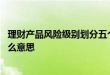 理财产品风险级别划分五个等级 理财风险评估即将失效是什么意思
