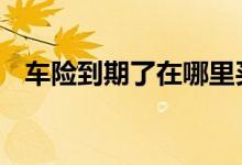 车险到期了在哪里买 车险一般多少号到期
