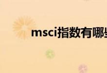 msci指数有哪些 msci指数是什么