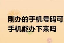 刚办的手机号码可以贷款吗 第一次办贷款买手机能办下来吗