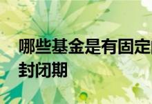 哪些基金是有固定的封闭期 那种基金有固定封闭期