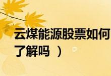 云煤能源股票如何（云煤能源股票怎么样 你了解吗 ）