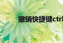 撤销快捷键ctrl加x（撤销快捷键）