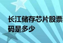 长江储存芯片股票价格 长江储存芯片股票代码是多少