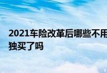 2021车险改革后哪些不用买 2021车险改革后第三者不能单独买了吗