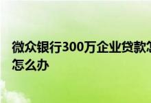 微众银行300万企业贷款怎么操作 微众银行企业贷款还不上怎么办