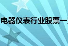 电器仪表行业股票一览哪些是电器仪表概念股