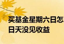 买基金星期六日怎么没有收益 买基金周六周日天没见收益