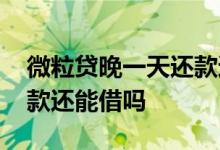 微粒贷晚一天还款还能借吗 微粒贷晚一天还款还能借吗