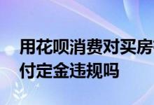用花呗消费对买房有影响吗 买房可以用花呗付定金违规吗