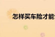 怎样买车险才能让保险公司既爱又怕