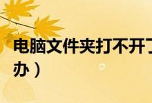电脑文件夹打不开了（电脑文件夹打不开怎么办）