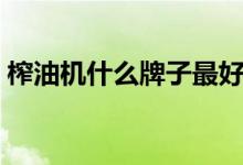 榨油机什么牌子最好（榨油机什么牌子最好）