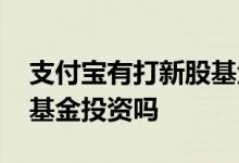 支付宝有打新股基金投资吗 支付宝有打新股基金投资吗
