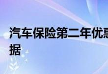 汽车保险第二年优惠多少第一年车险情况是依据