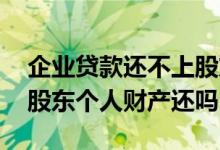 企业贷款还不上股东要还吗 企业贷款还不上股东个人财产还吗