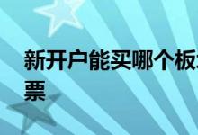 新开户能买哪个板块股票 新开户能买哪些股票