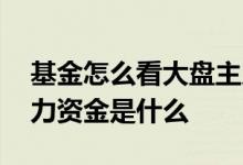基金怎么看大盘主力资金的流向 基金说的主力资金是什么